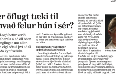 Formaður skrifar um mikilvægi alhliða kynfræðslu